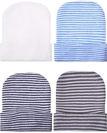 Newborn Baby Boy Hat Newborn Beanie Stripes Hat Toddler Soft Caps Infant
