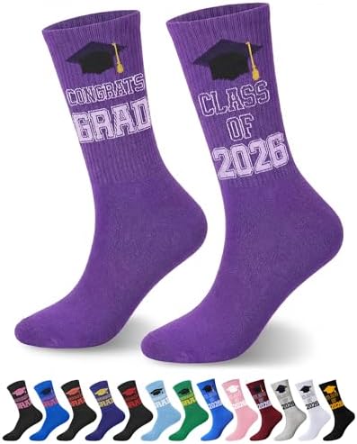 Novelty Graduation Gifts Socks Unisex Crew Socks College Graduation