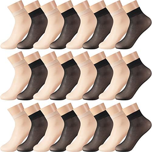 Nylon Socks for Women Sheer Ankle Socks Soft Silky Short Breathable for