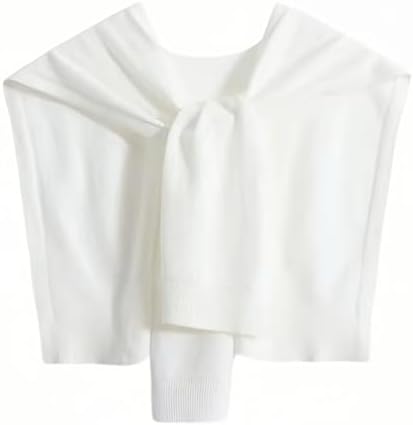 Sweater Shawl Wraps for Women Knitted Knotted Cape Ribbed