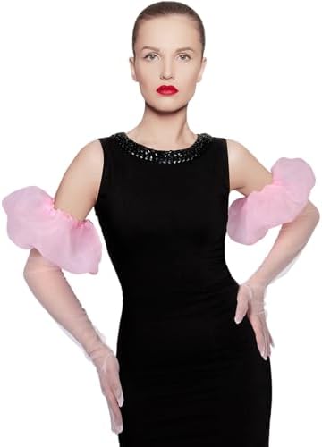 Women's Puff Sheer Long Gloves Oversize