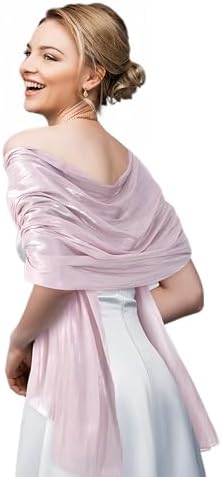 Women Scarf Shawl and Wrap for Evening Dress Halloween Leather Pink