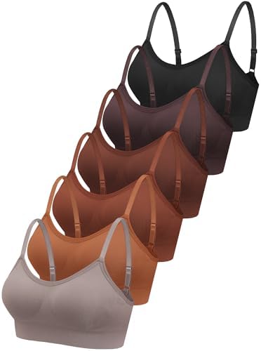 Women Wireless Bralette No Underwire Padded Bra M Retro Colors 6